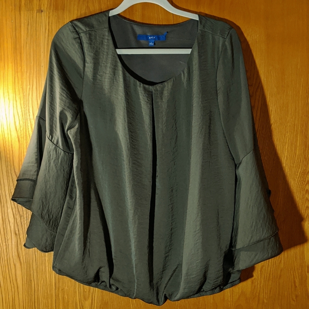 Apt. 9 Olive Green Bell Sleeve Top
